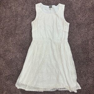 HAANI XL womens white Lace Sleeveless lined Dress bridal summer elegant